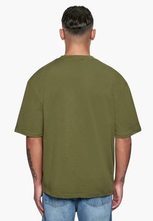 Oversized Plain T-Shirt - Olive