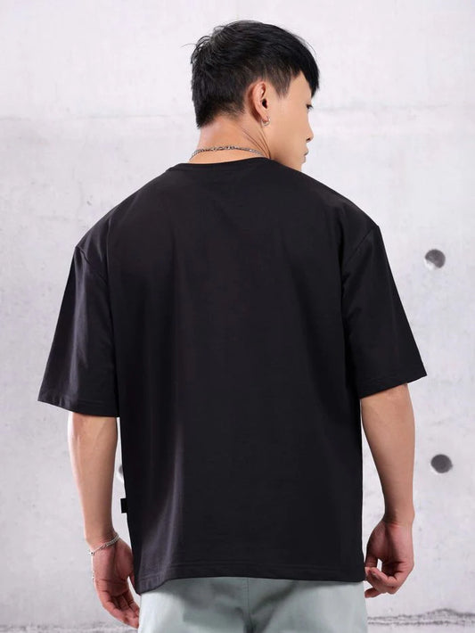 Oversized Plain T-Shirt - Black